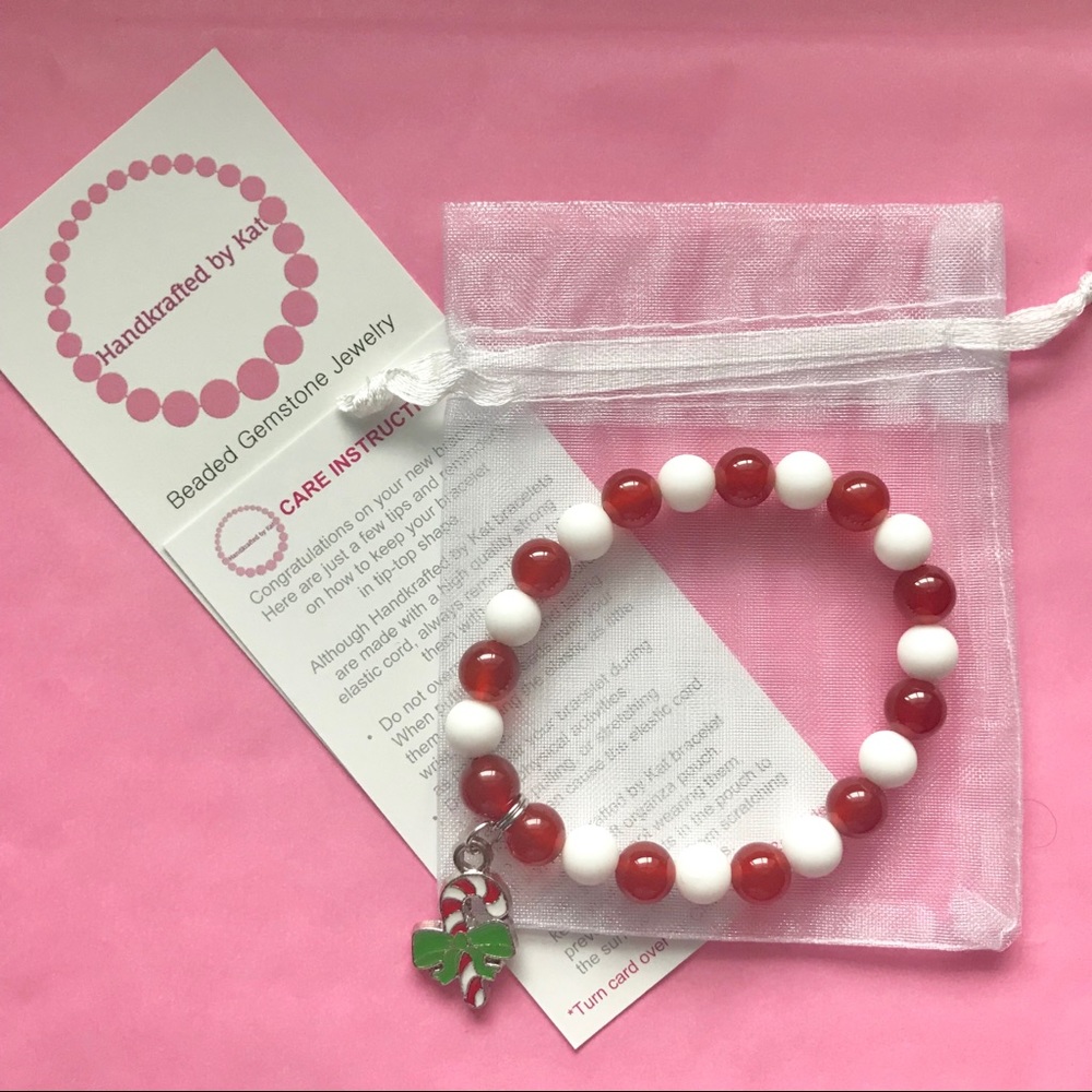 Candy Cane Charm Christmas Bracelet  (NWOT)
